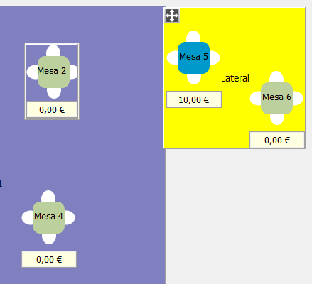 TPV Caja Amiga: Imagen de ventana de croquis de mesa